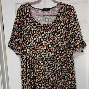 Vibe Sportswear Stretchy Floral Dress 2XL